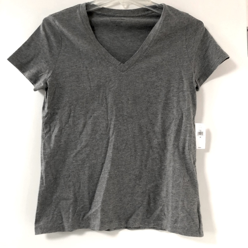 New w/Tags Banana Republic Heather Grey Supima Cotton Short-Sleeved T-Shirt, XS